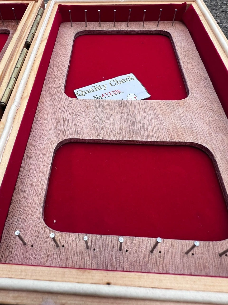 Hand Crafted Wooden Hook Length Box