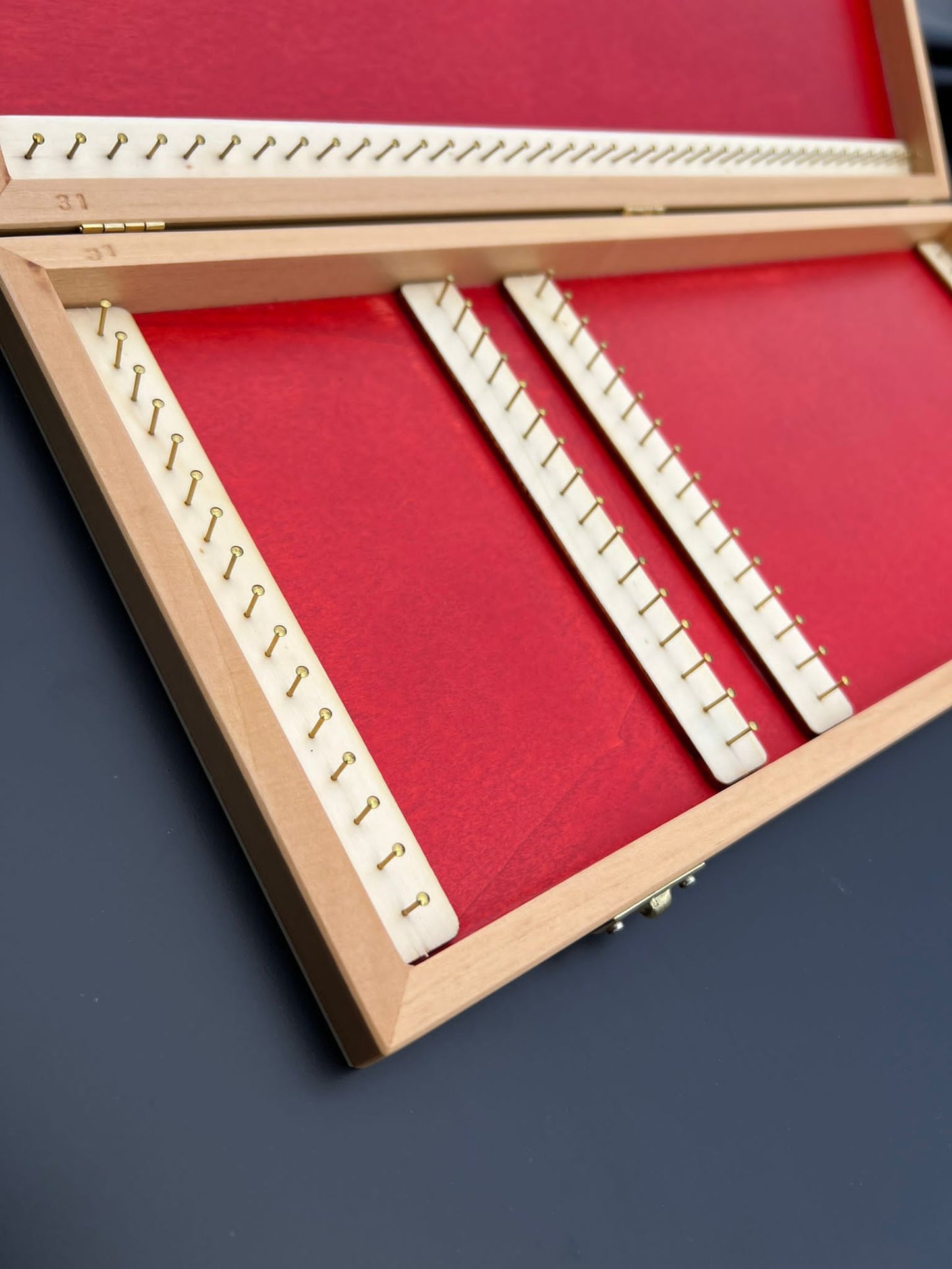 Hand Crafted Wooden Hook Length Box